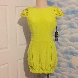 Lime Yellow Cocktail Dress
